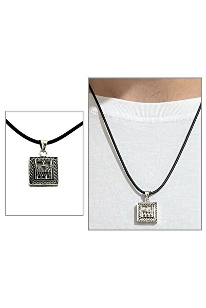 clgsilver 925 Ayar Gümüş Kare Cami Işlemeli Cevşen Kolye