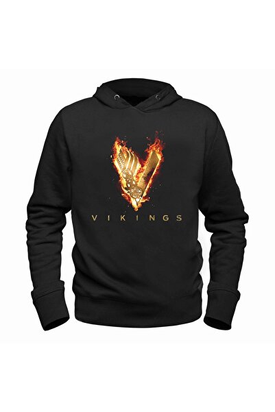 Alfa Tshirt سويت شيرت أسود للأطفال من الفايكنج