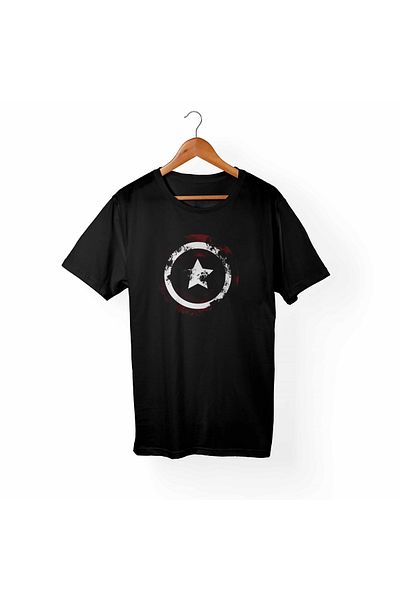 Alfa Tshirt كابتن أمريكا - تي شيرت مارفل أسود