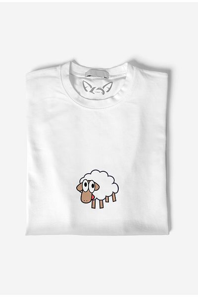 Alfa Tshirt Παιδικό λευκό μπλουζάκι Animal Lamb Digital Printed