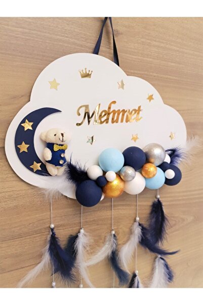 HD Different Kapı Süsü Ahşap Bulut Kapısüsü Bebek Odası Isimlik Strafor Toplu