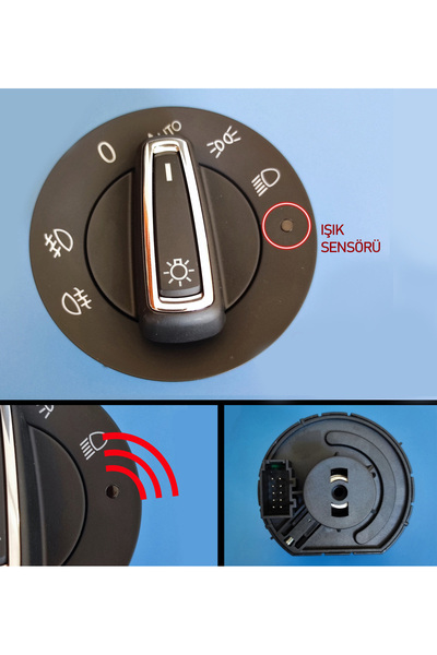 vagparts Octavia A7 Otomatik Far Anahtarı - Octavia Sensörlü Otomatik Far Dön...