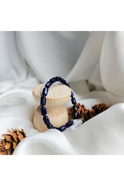 Amber Alex Certified Sapphire/blue Crystal Capsule Cut Unisex Adult Caribbean Amber Bracelet