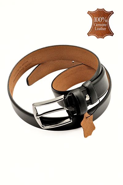 willpolo Men's Genuine Leather Wallet and Belt Set - Gift Groom Set