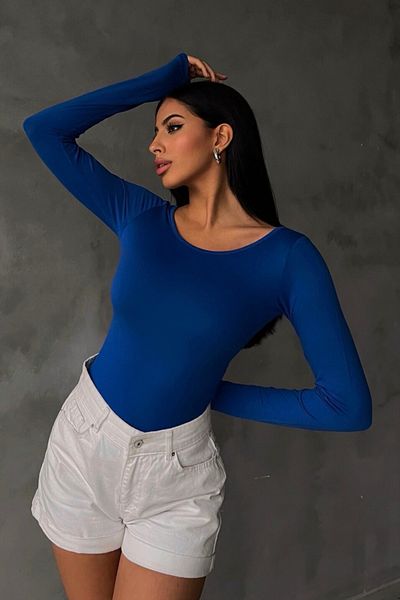 Bipantolon Γυναικεία μπλούζα Saks Blue Princess γιακά