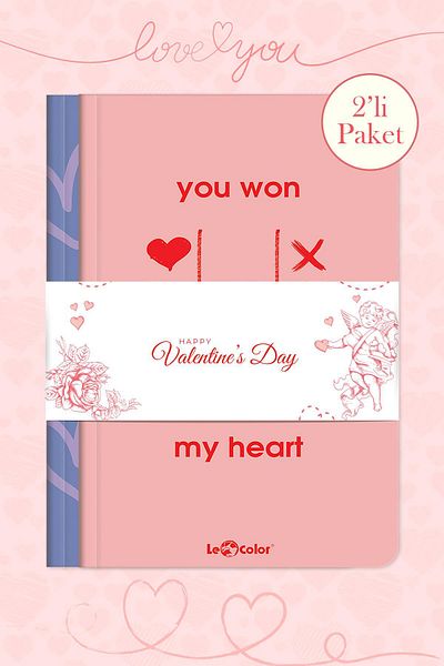 Le Color Dear Notebook Set 2 Hearts