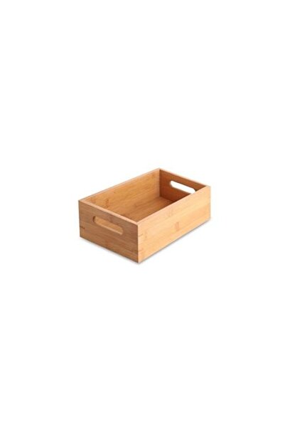ALBETTO Bambu Ekmeklik Ekmek Sepeti Kulplu Dikdörtgen 25*14*8cm