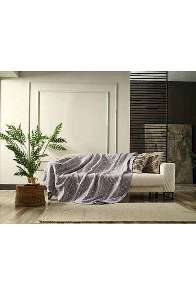 Doqu Home Κουβέρτα Lena Anthracite Διπλή - 200x220cm