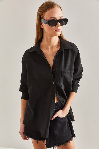 Bianco Lucci Women's Single Pocket Shirt