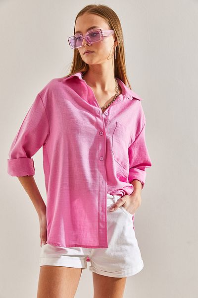 Bianco Lucci Women's Single Pocket Shirt