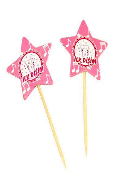 Kazanabil 20-PIECE FIRST FEMALE WRITING STAR SHAPE TOOTH WHEAT PARTY COAT PINK
