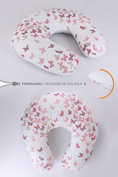 Umaybebek Breastfeeding Pillow Cushion, Cotton Fabric - Filled Pillow 60x60 Cm