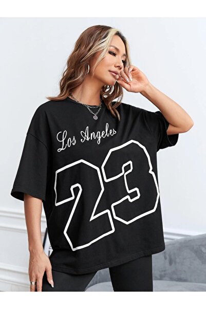 FAVORİST Los Angeles 23 Printed Unisex (Wide Fit) Oversize T-SHIRT
