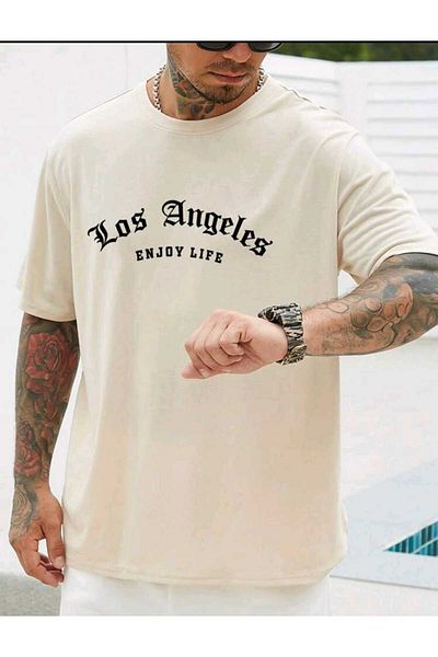 FAVORİST Απολαύστε Life Printed ανδρικό μπλουζάκι
