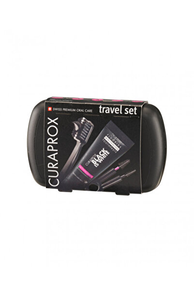 Curaprox Black is White Oral and Dental Care Travel Set