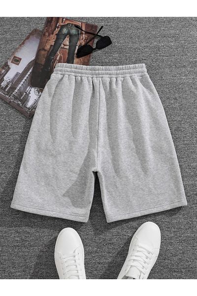 Revasser Unisex Κοντό χτενισμένο βαμβακερό σορτς - Μονόχρωμο Γυναικείο/Ανδρικό