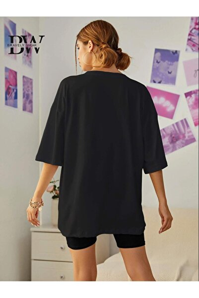 FAVORİST Βαμβακερό μπλουζάκι με στάμπα Teddy Bear Oversize Crew Neck