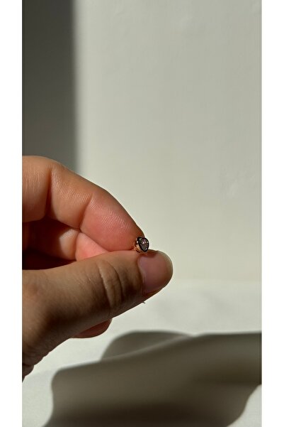 Ebru Atelier Helix Küpe Cerrahi Çelik 316L Kalp Taşlı Tragus Küpe