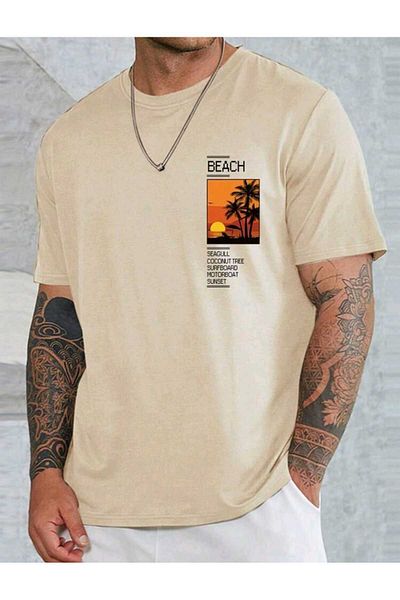 FAVORİST Ανδρικό μπλουζάκι Beach Printed