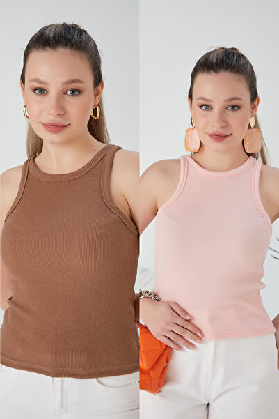 CATSPY Biscuit Powder Set de bluze tricotate flexibile, împodobite/mutat, 2 p...