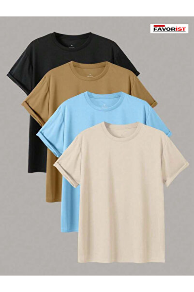 FAVORİST Tricou din bumbac 4 ÎN 1