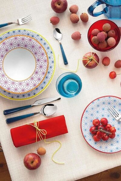 GUZZİNİ Guzzini Feeling 6 Kişilik 24 Parça Çatal Kaşık Bıçak Takımı Kum Beji