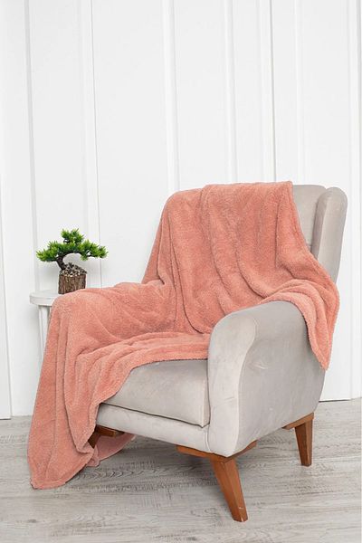 PİJAMOOD Light Salmon Color Single Soft Wellsoft TV Blanket