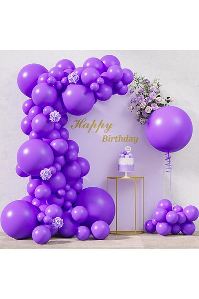 Janissary 30 Pcs "Purple" Balloon Combination Indoor Birthday Party "Choose Your Own Concept"
