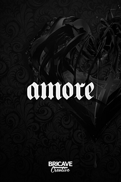 Bricave amore Aşk Yazı JDM Araba-Motosiklet Cam Etiket Sticker 13,5x3,6cm