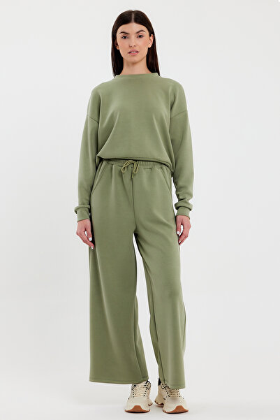 LAMODEMAPASS RAYA Pamuk Karışımlı Bol Paça Pantolon