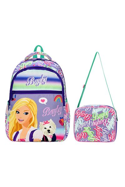 Esbuik Set de 2 geanți de școală pentru fete cu model Hi Bayby sezon nou + cutie de prânz