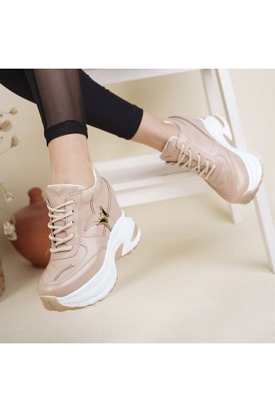 nuaA Pantofi Nua Fashion Butterfly Detaliat 10 cm Toc ascuns Pantofi sport casual