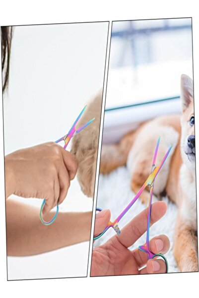 Uniquem Evcil Hayvan Pensi Kedi Makası Hemostat Kediler İçin Evcil Hayvan Makası Paslanmaz Kedi Köpek Pensi