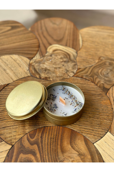 DEKORATİF LAVANTA GOLD MUM