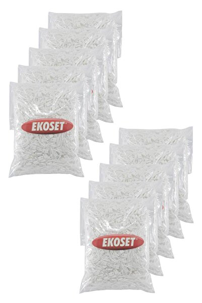 ekoset سلسلة ملصقات قابلة للقفل باللون الأبيض، 10 عبوات