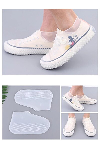 baytoptan Silikon Yağmur Koruyucu Ayakkabı Kılıfı Kaymaz Su Kir Geçirmez Medi...