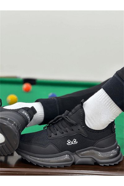 Escetic Μαύρο Λευκό Ανδρικό Anorak Trunk Summer Gel Sneaker Αθλητικά Παπούτσια Ay0013
