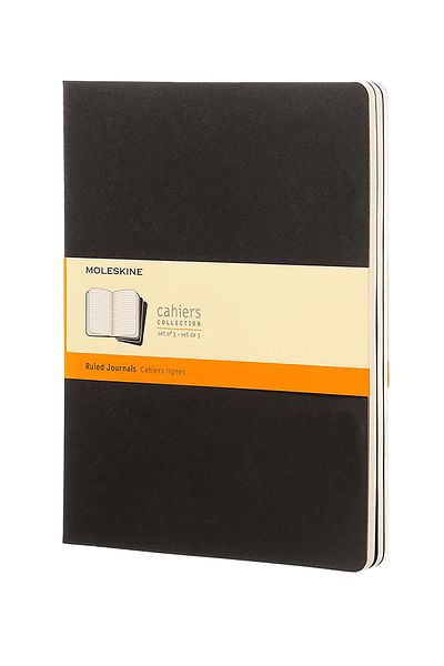 Moleskine Cahier XL 3-Piece Lined Notebook, 19x25cm