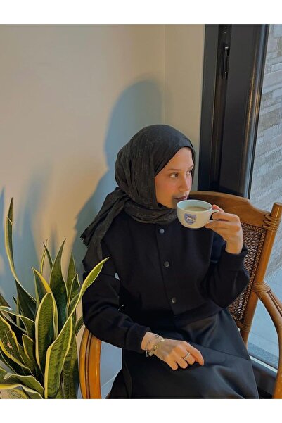 Quğu SCARF G DESEN YÜN İPEK PREMİUM ŞAL