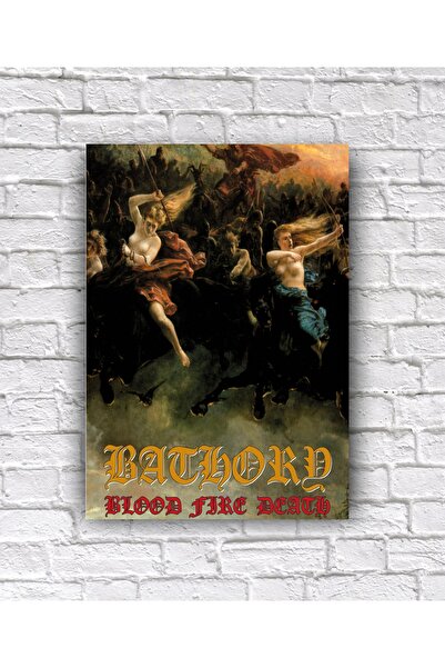 icase Bathory crni metalni poster, muzički koncept, dekorativna slika (19x28 cm)