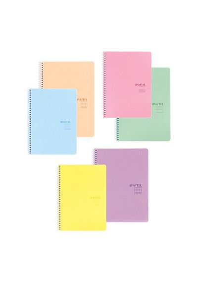 KESKİN COLOR Keskin Color A4 100 Sheets Lined Plastic Cover Pastel Notepad with Shield