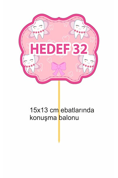 Atölye7Tasarım Diş Buğdayı Pembe 15 x 13 cm Boyutunda Uzun Küdanlı 3 adet Eğl...