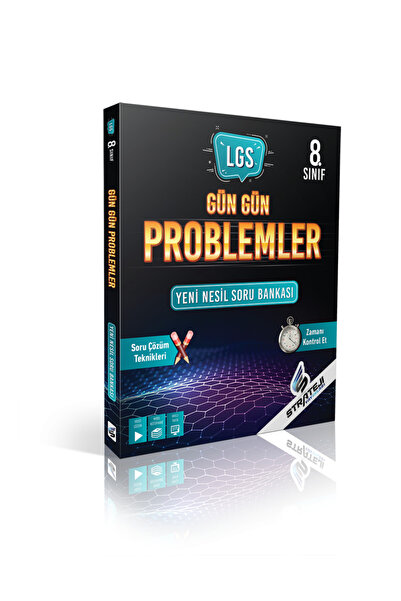 Strateji Yayınları 8. Sınıf LGS Matematik Gün Gün Problemler Soru Bankası Str...