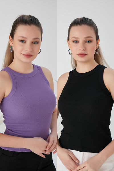 CATSPY Liliac, negru, model Zargo, set de 2 piese, cu tuburi late, pe gât, cu...
