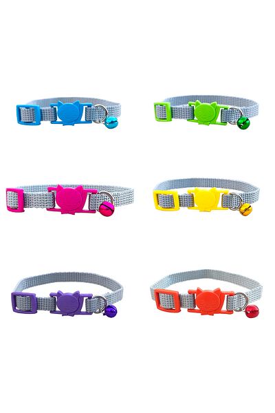Dino Pet Butik Aksesuar Safety Lock Neck Collar with Cat Figure