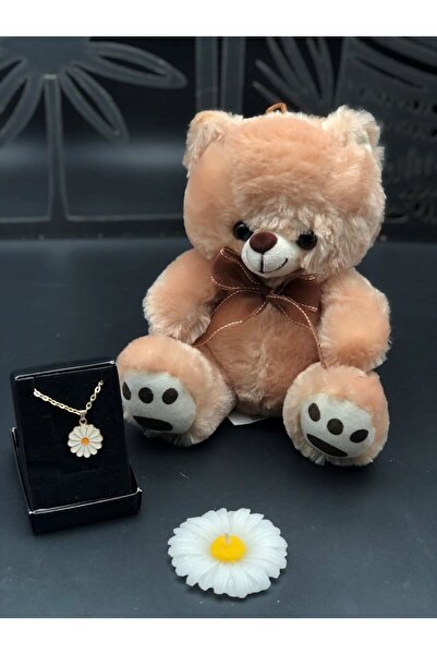 Masalsı Concept هدية أنيقة للحبيب، قلادة ديزي، شمعة ديزي ودمية دب قطيفة، اقتراح مجموعة هدايا 14 فبراير