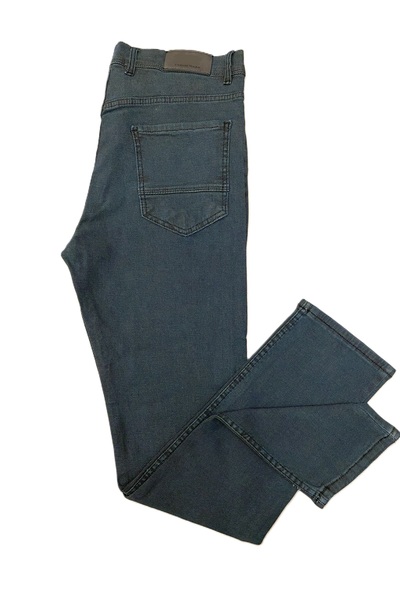 Gruva Men's Regular Fit Tube Leg Lycra Flexible Jeans Dark Blue