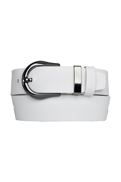 GoDeri 100% piele naturală, nichel negru cataramă pentru costum 4 cm curea alba damă ; Blugi, centură sport = 70.nichel.set