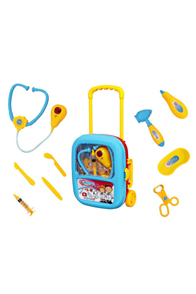 Erzi Oyuncak Doktor Seti Işıklı Sesli 10 Parça Çantalı Mavi