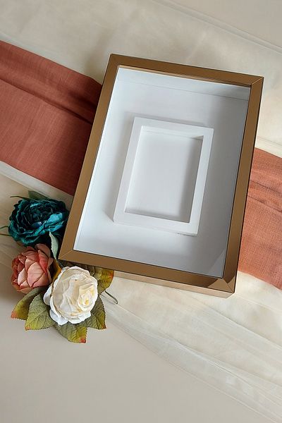 hobicehayaller 25x35 Cm Memory Frame with Photo Section!New Fashion Rose Boxes!Promise Engagement Flower Design!